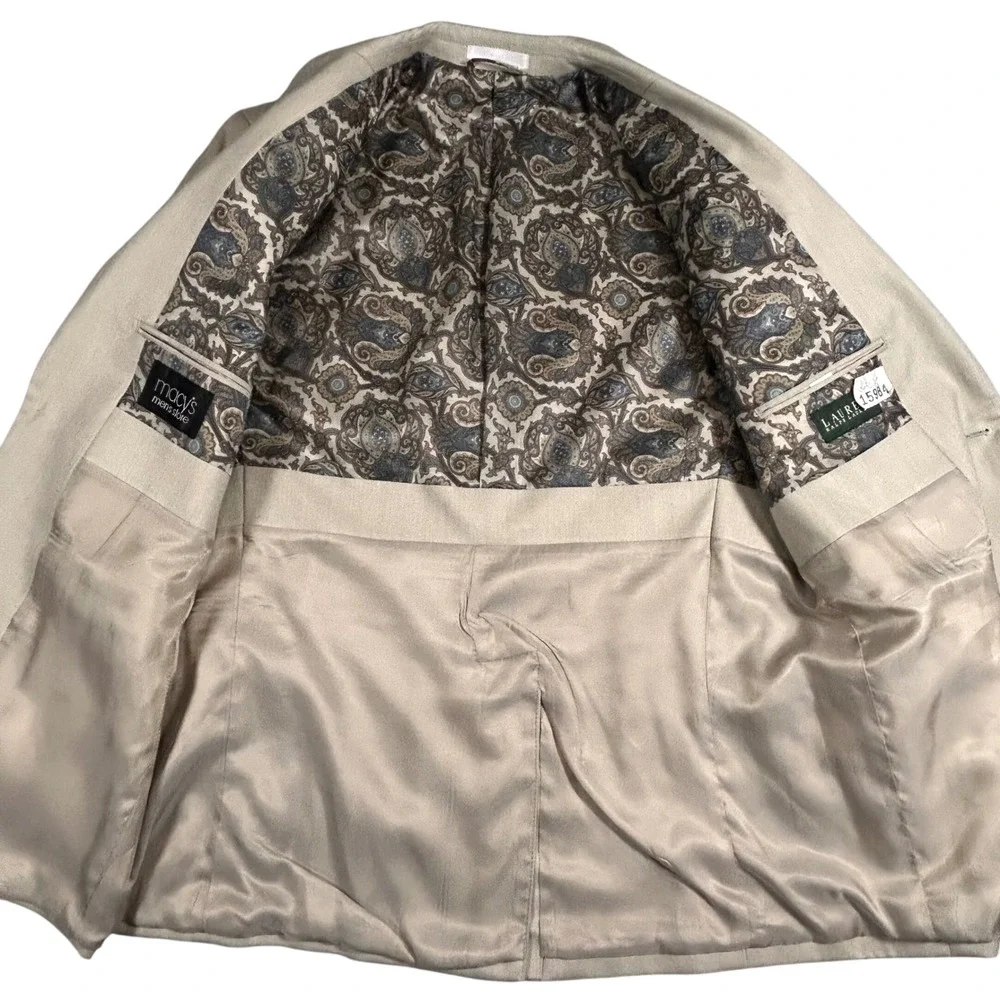 Lauren Ralph Lauren Mens 43R Tan Two Button Blazer Sport‎ Coat Jacket